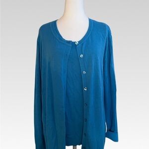 Chadwicks Sky Blue Knit Sweater2 pieces size L
